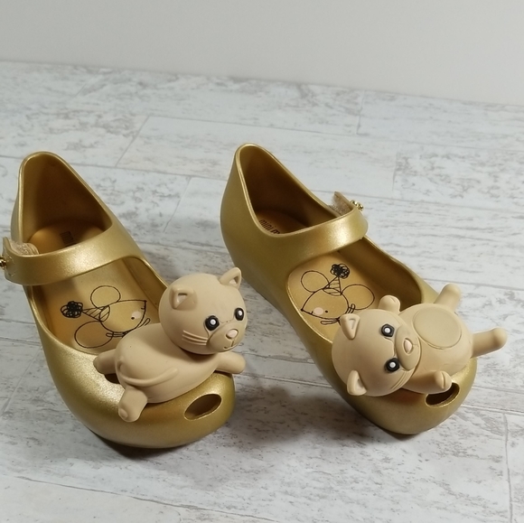 Mini Melissa Sz 9 Mary Jane Style Flats Kitten Cat - Picture 10 of 11